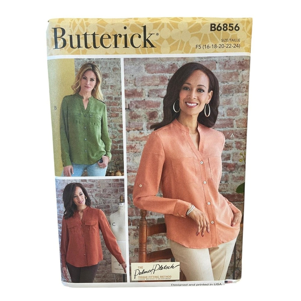 Butterick B6856 Misses' Top Sewing Pattern Sizes 16-24